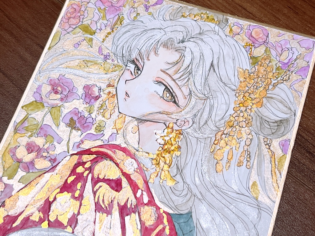 【新作】ミニ色紙原画-Luminaria-