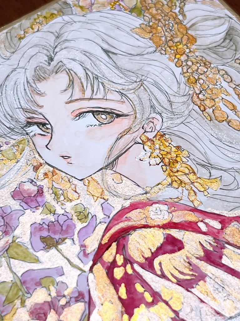 【新作】ミニ色紙原画-Luminaria-