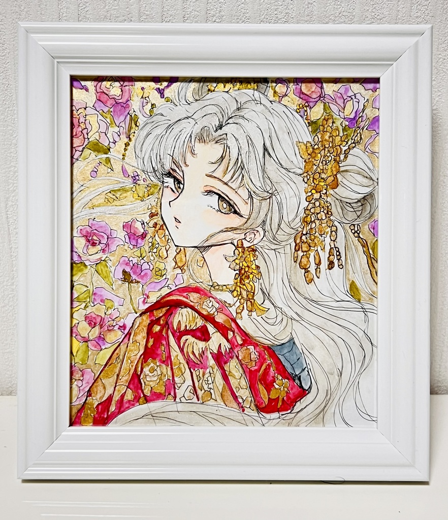 【新作】ミニ色紙原画-Luminaria-