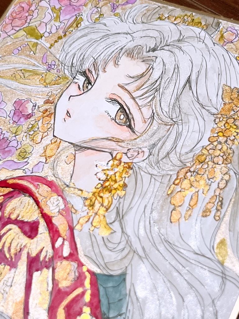 【新作】ミニ色紙原画-Luminaria-