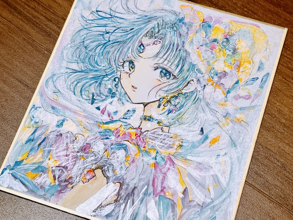 【新作】ミニ色紙原画-Lunaris-