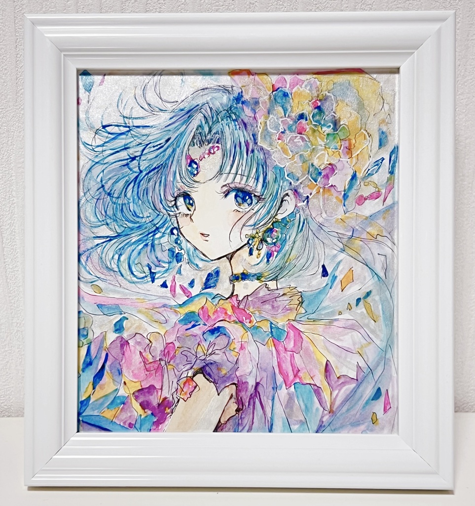 【新作】ミニ色紙原画-Lunaris-