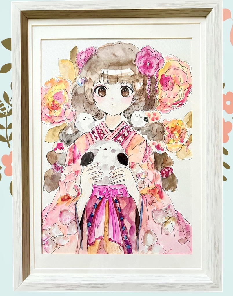 【A4額装原画】花ごころ