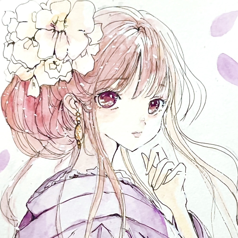 【A5額装原画】春霞