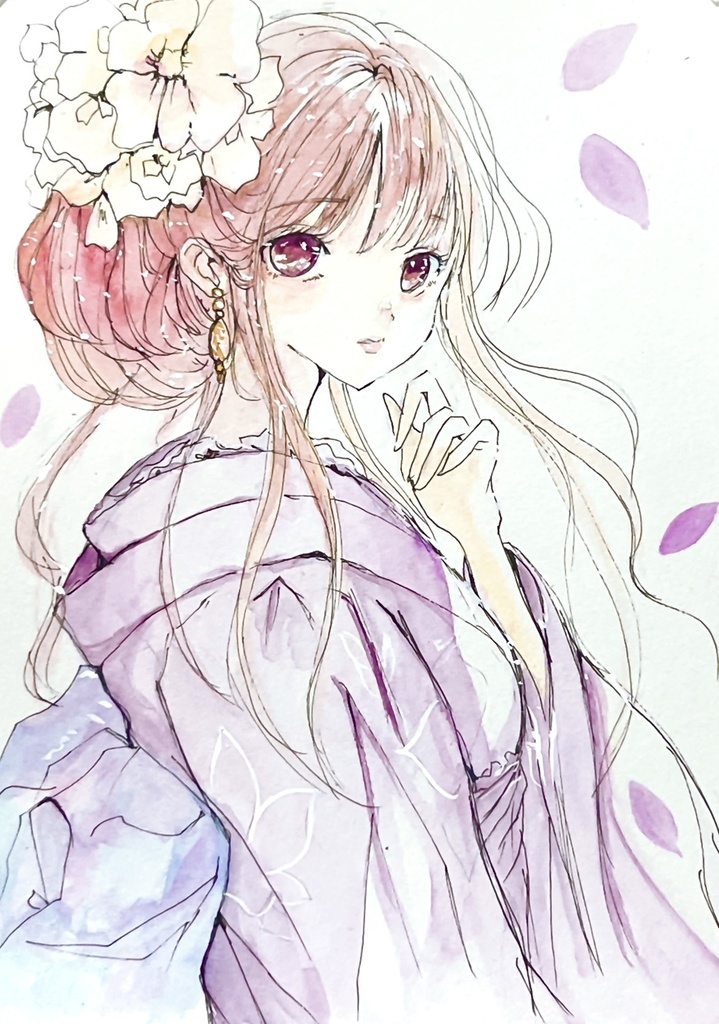 【A5額装原画】春霞