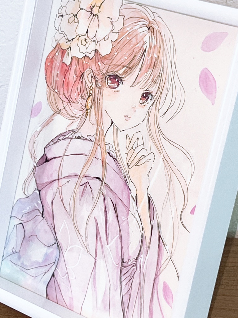 【A5額装原画】春霞