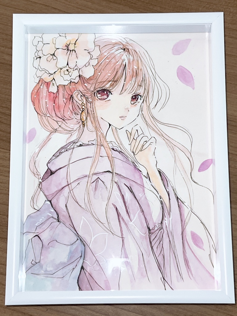 【A5額装原画】春霞