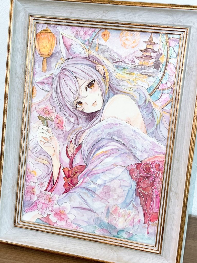 【A4額装原画】宵桜