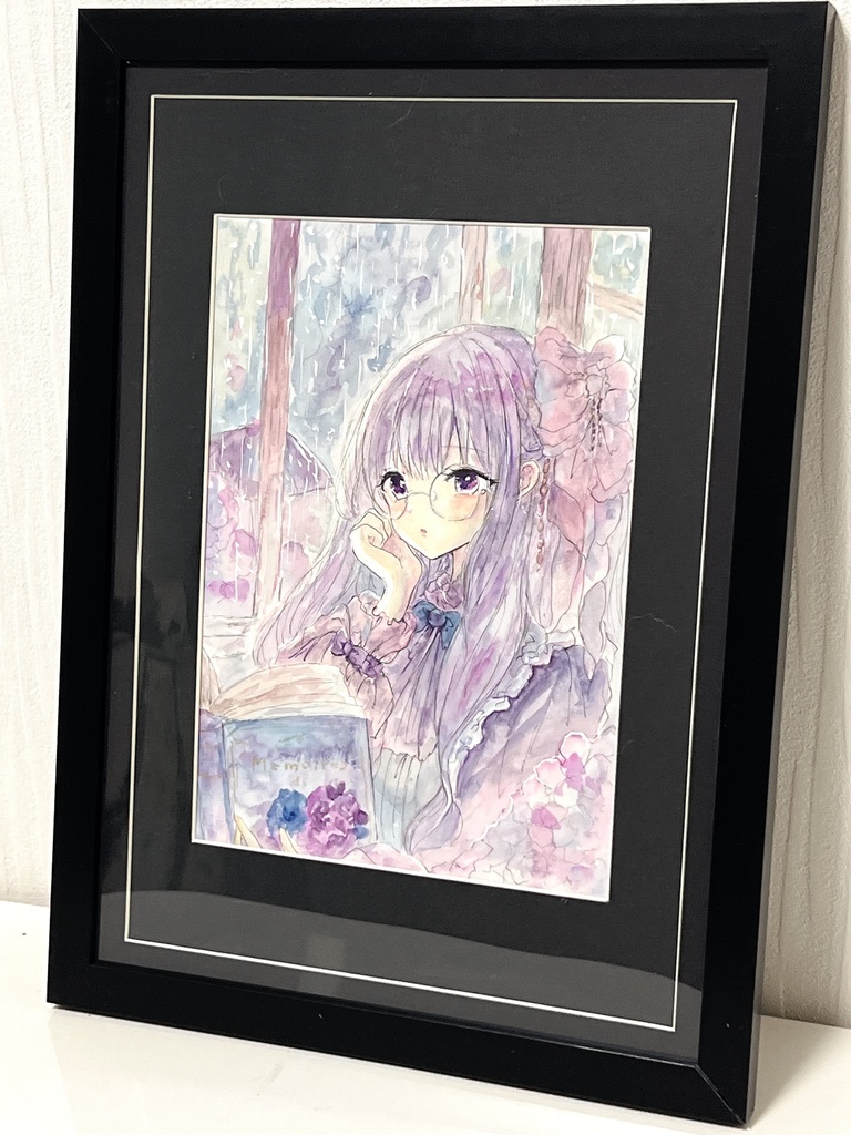【A5原画/A4額装】雨の日のしおり
