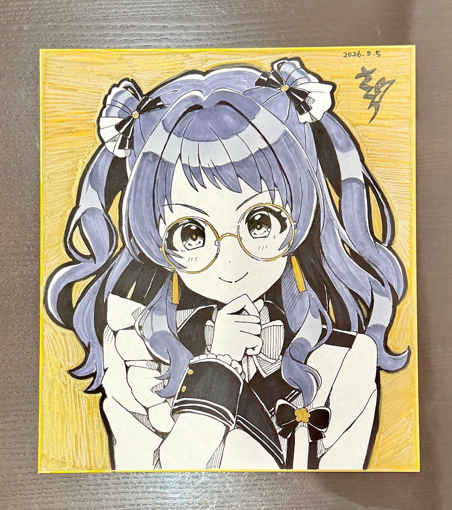 【直筆色紙】花海咲季（メガネ）