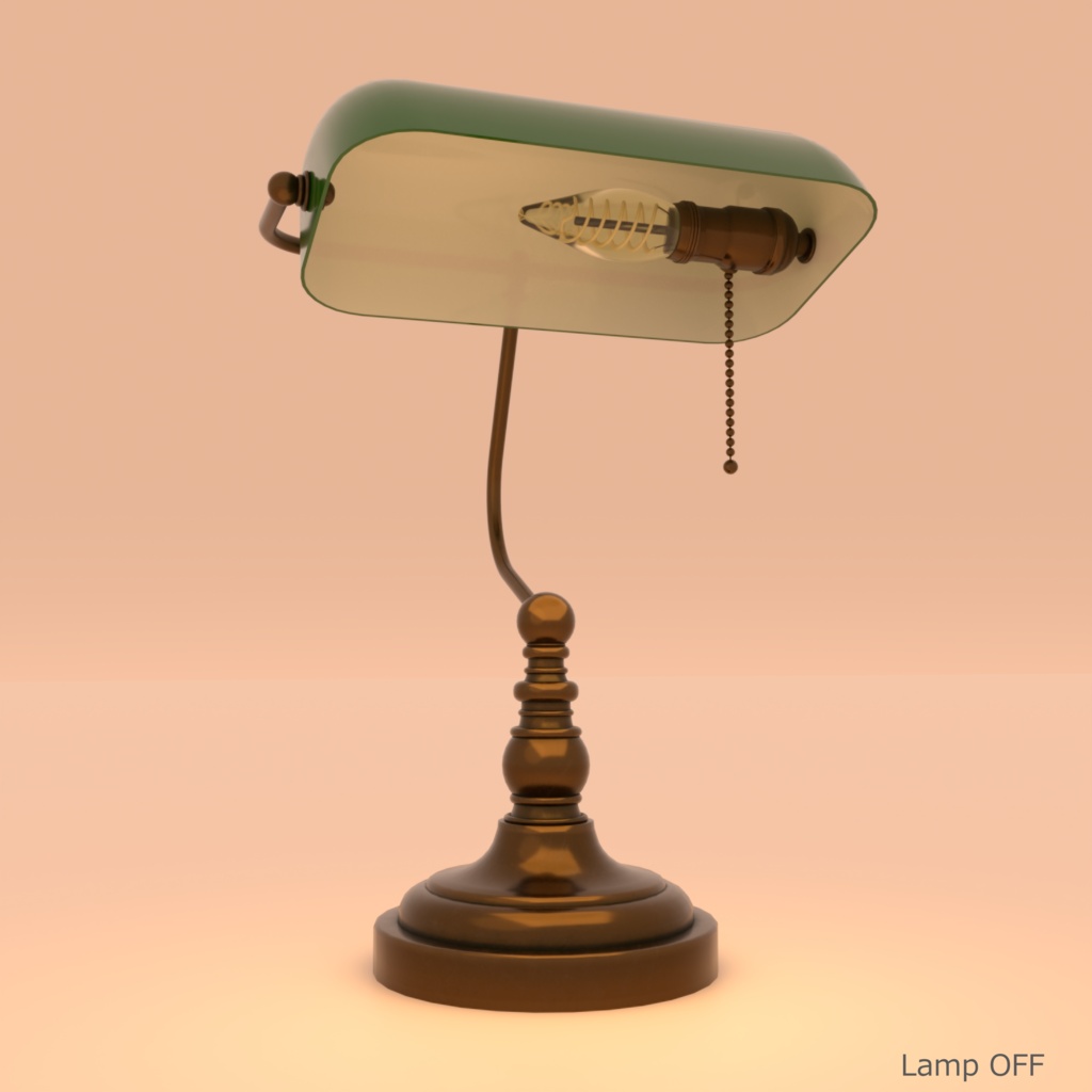 バンカーランプ / Banker Lamp【3Dモデル】