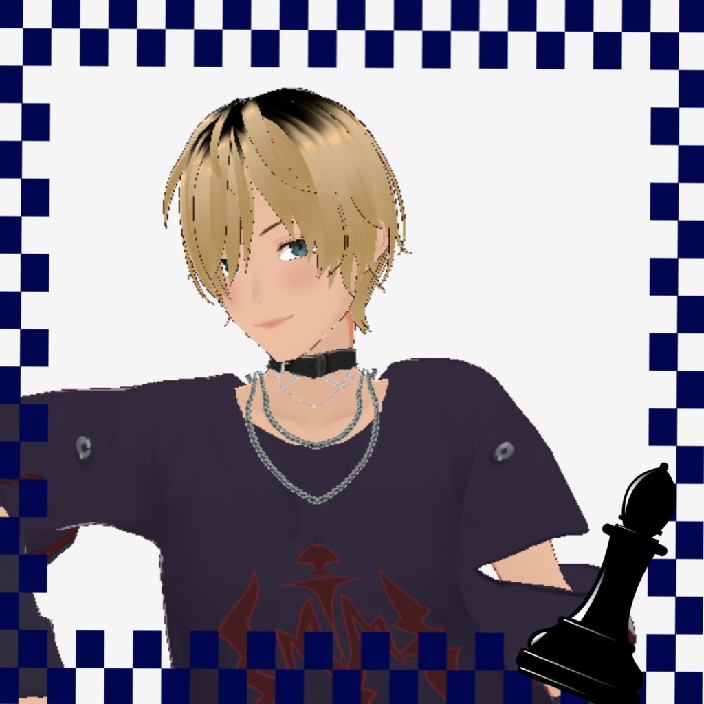 【vroid作成】男性アバター【VRMモデル】
