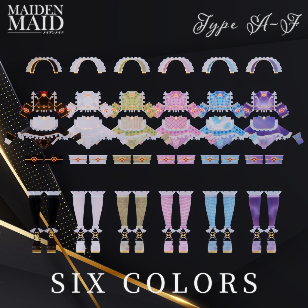 『メイデンメイド❤️MAIDEN MAID』【6アバター対応】- メイドスタイルの高級ビキニ -