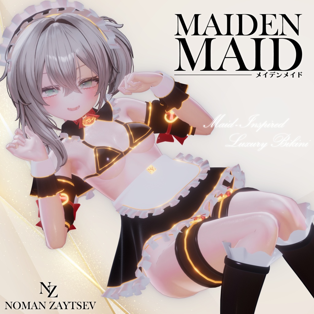 🎁発売セール中🎁『メイデンメイド❤️MAIDEN MAID』【6アバター対応】- メイドスタイルの高級ビキニ -