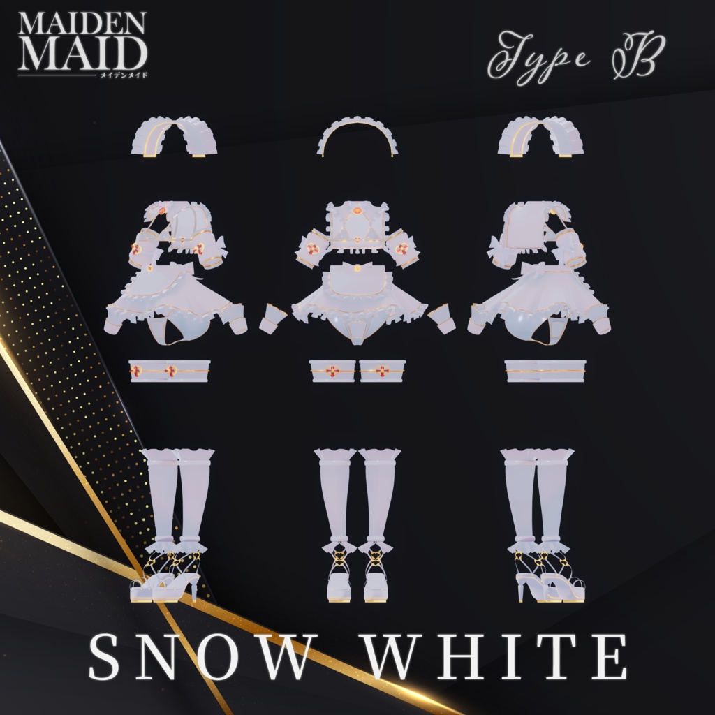 『メイデンメイド❤️MAIDEN MAID』【6アバター対応】- メイドスタイルの高級ビキニ -