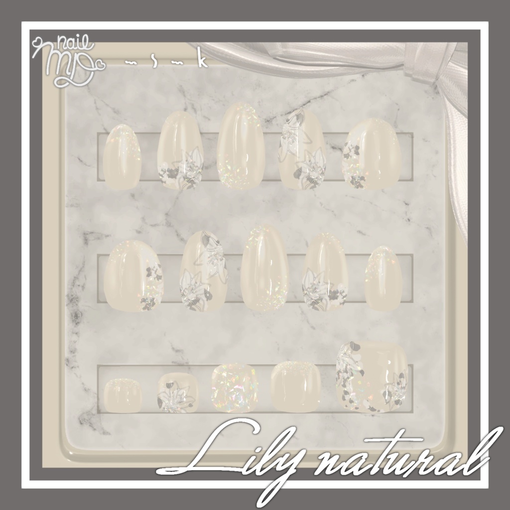 【Nail】Lily natural【MDollnail対応】