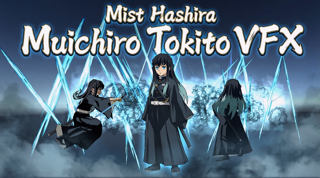 [VRChat] Mist Hashira Muichiro Tokito (3D Model + Nichirin Sword + VFX) Full Set 🌫️