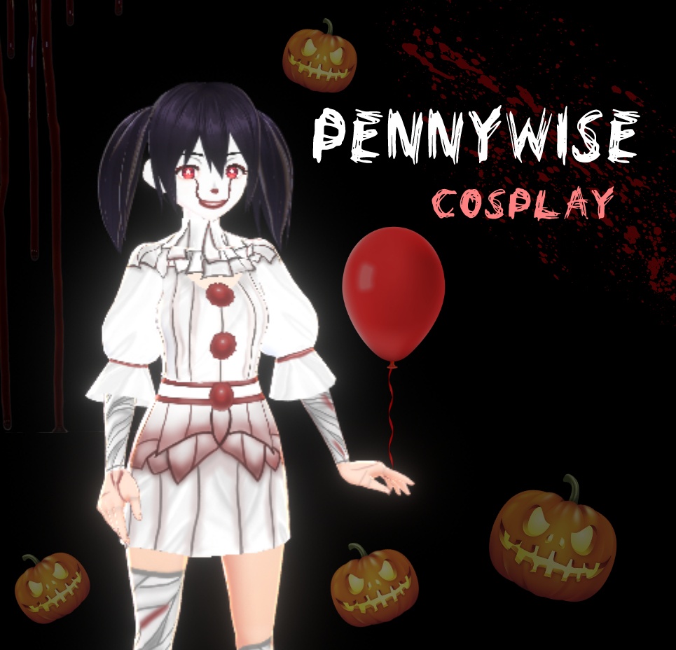Pennywise HALLOWEEN Cosplay (in Vroid)