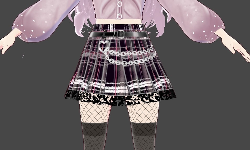 Skirt (+stockings) in Vroid!