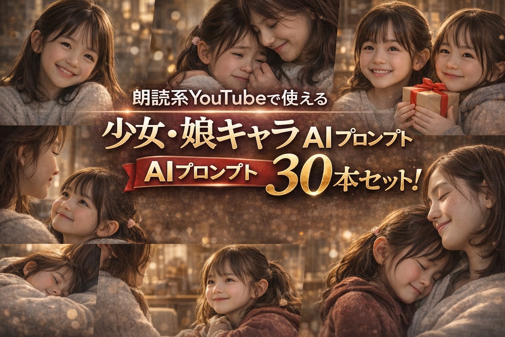 朗読系YouTubeで使える 少女・娘キャラAIプロンプト30本セット