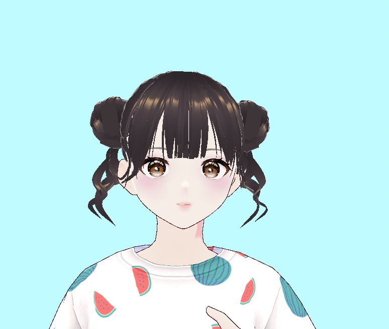 でかだんごツインがかわいい୨ෆ୧アイドルくらげヘア #Vroid #ヘアプリセット