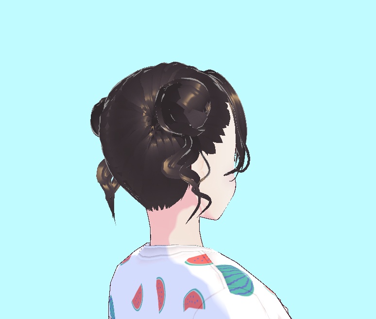 でかだんごツインがかわいい୨ෆ୧アイドルくらげヘア #Vroid #ヘアプリセット