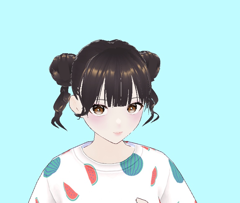 でかだんごツインがかわいい୨ෆ୧アイドルくらげヘア #Vroid #ヘアプリセット