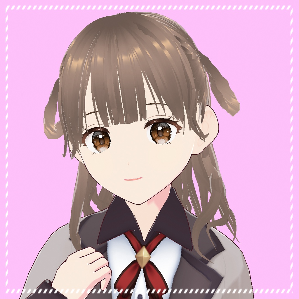 【VRoid ヘアプリセット】アイドルシナモンヘア♡ぱっつん前髪