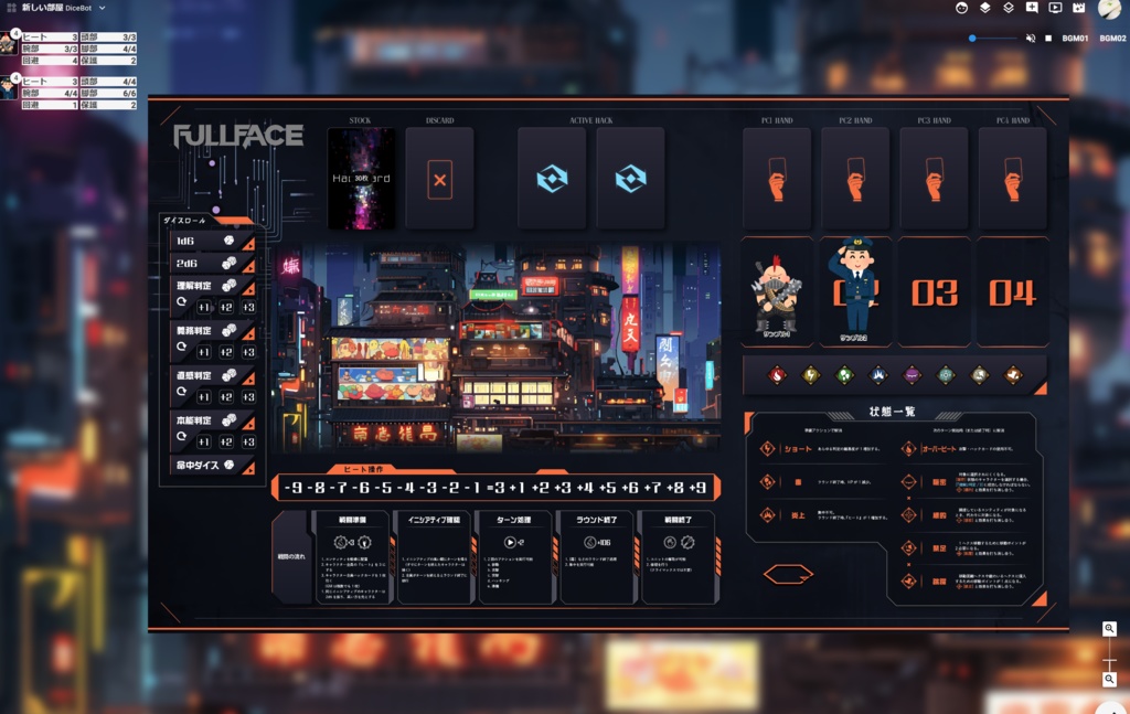 フルフェイス CCFOLIA部屋データ