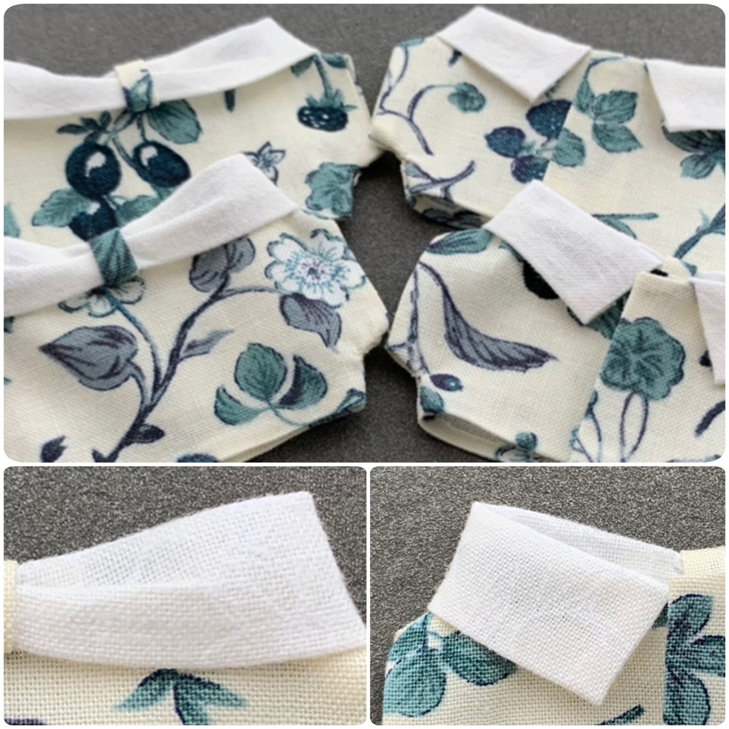 リボン襟のシャツ