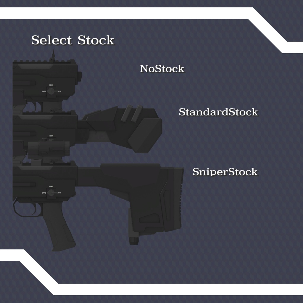 【オリジナル3Dモデル】アサルトライフル AFW13