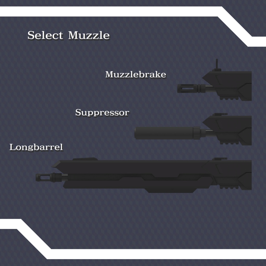 【オリジナル3Dモデル】アサルトライフル AFW13