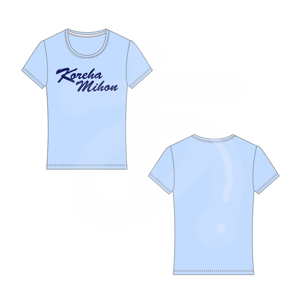 【プロ仕様】クルーネックTシャツ 平絵データ（レディース・フィットシルエット）