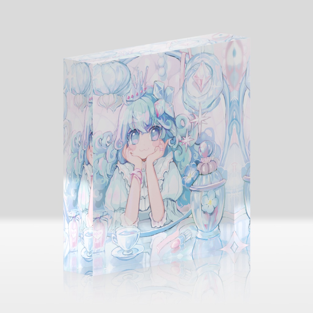 水色宝石アクリルブロック