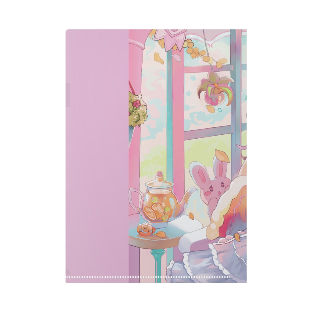 クリアファイルオレンジついんて