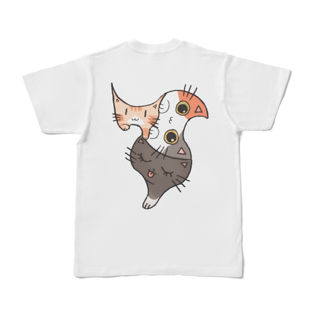 chibananeko(千葉な猫)背面印刷のみTシャツ 