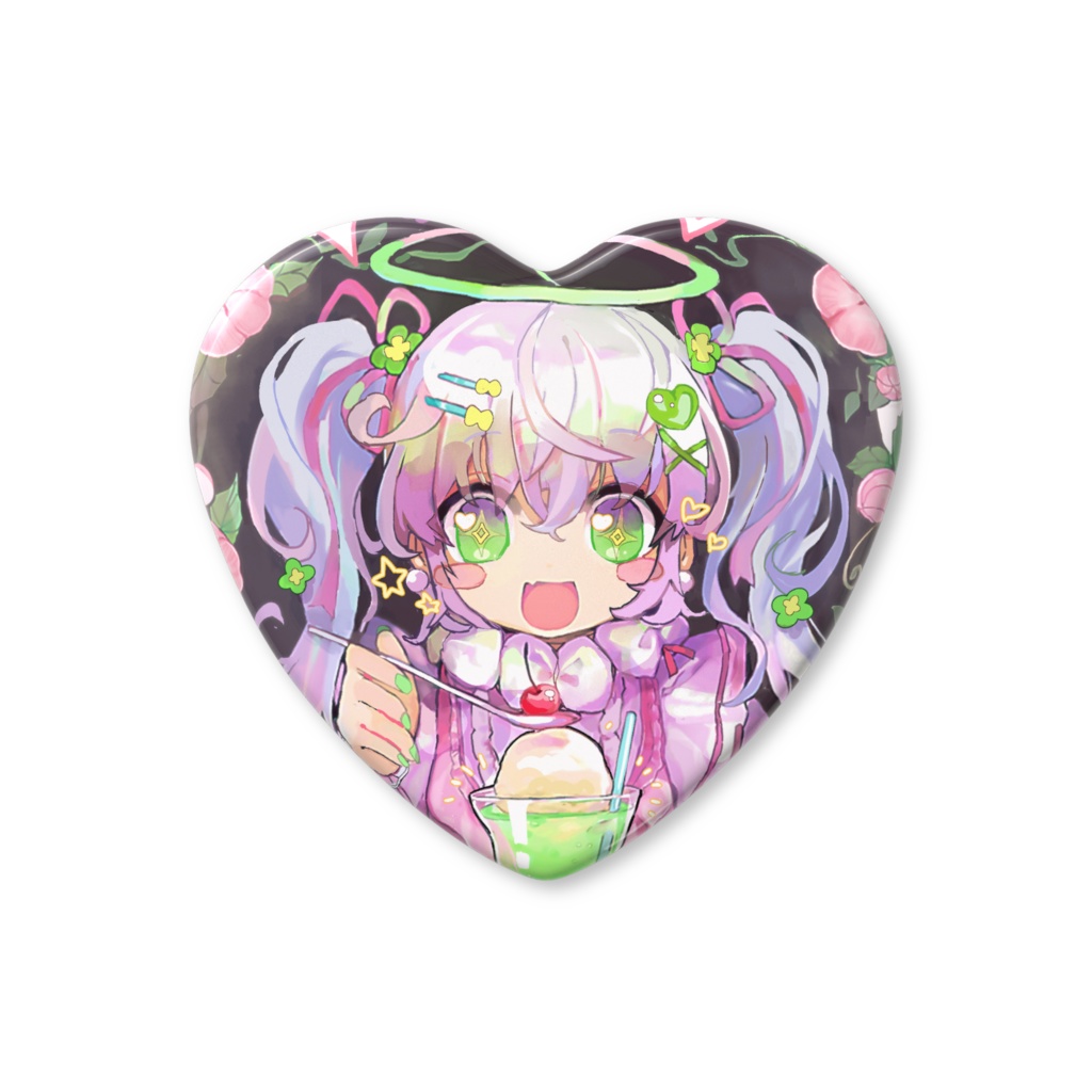 【ハート缶バッジ】『ツインて天使そ～だ！』