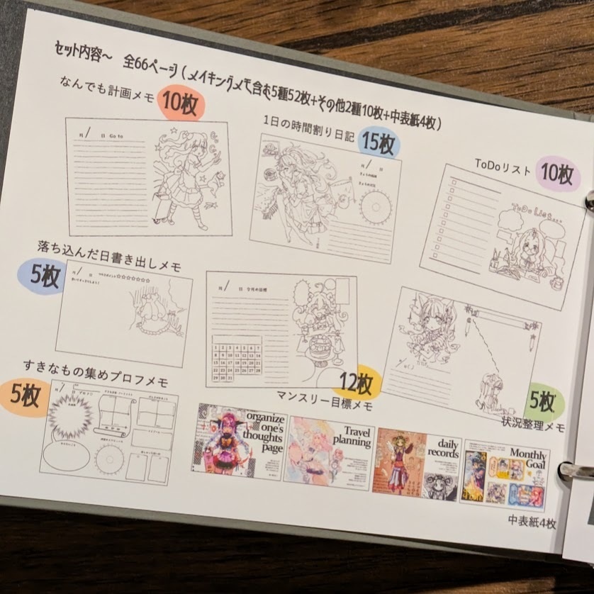 【原画表紙】『さぼてん!』バインダー66p+4点セット