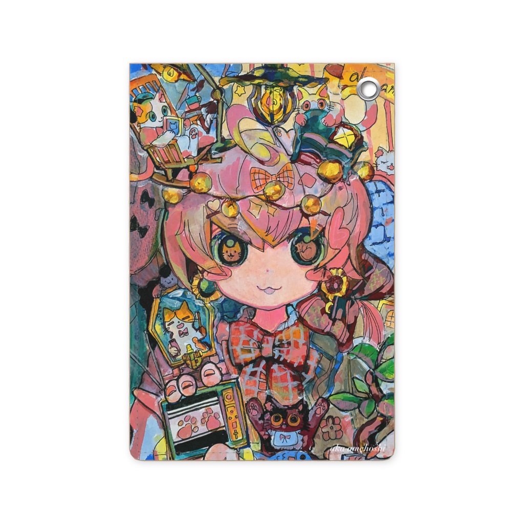 ミニチュアねこぐらし｜パスケース - 70 x 105 (mm)