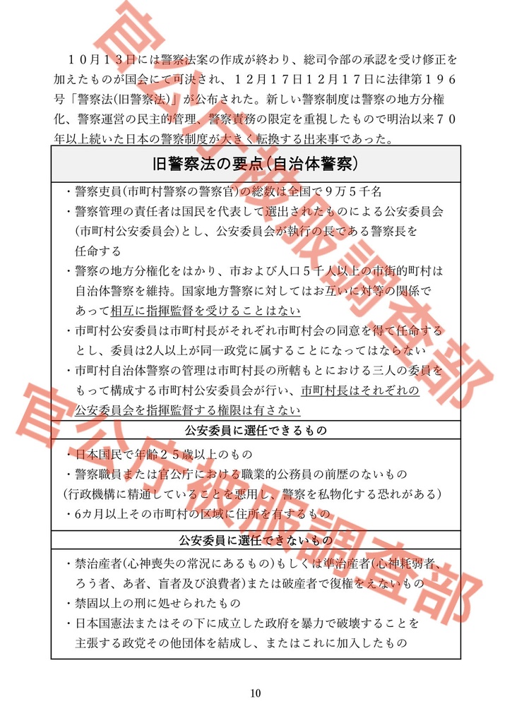 短命に終わった自治体警察