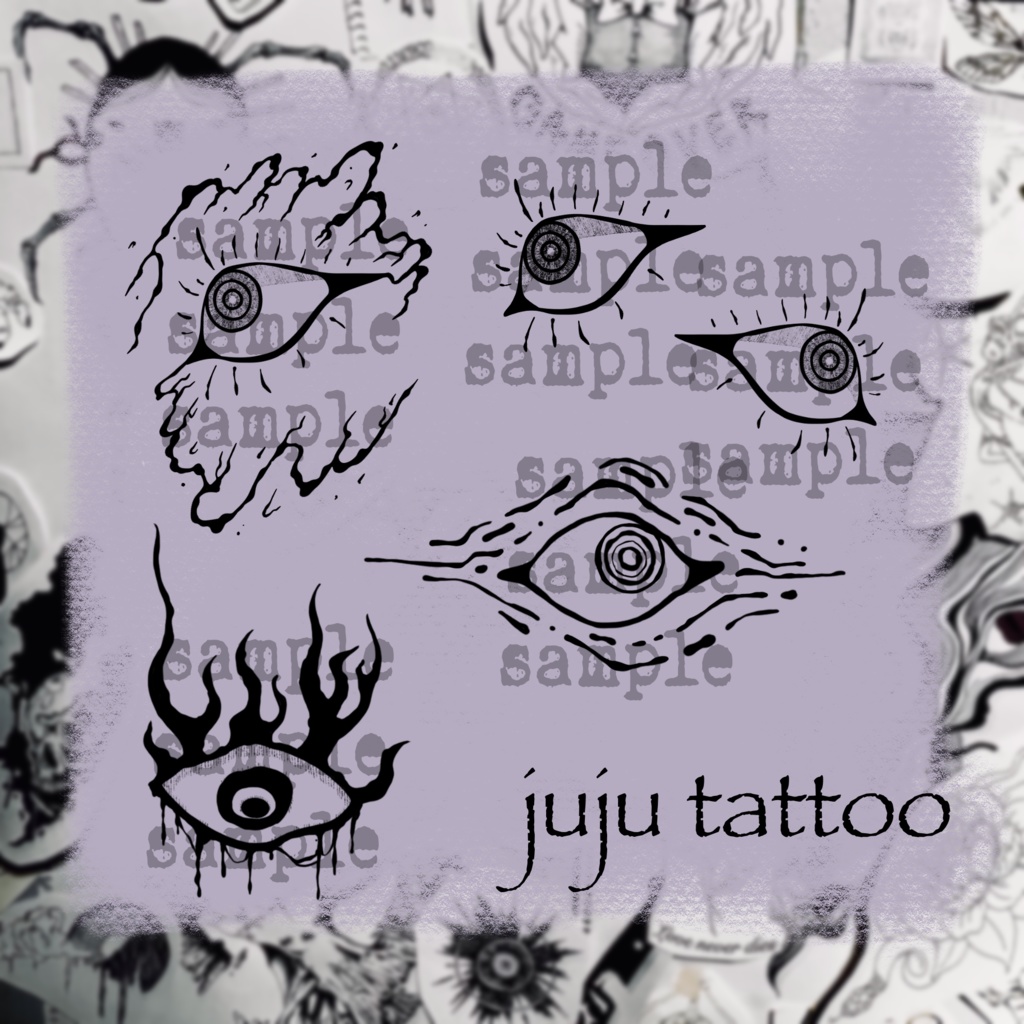 【VRC】eyes tattoo texture 目モチーフタトゥー