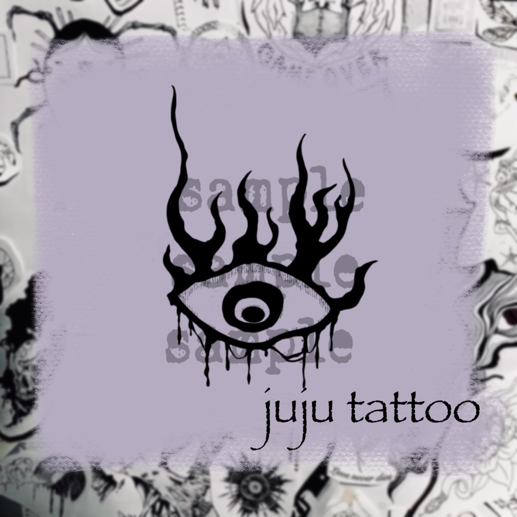 【VRC】eyes tattoo texture 目モチーフタトゥー