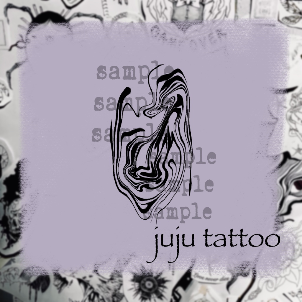 【VRC】smoke tattoo texture 煙モチーフタトゥー