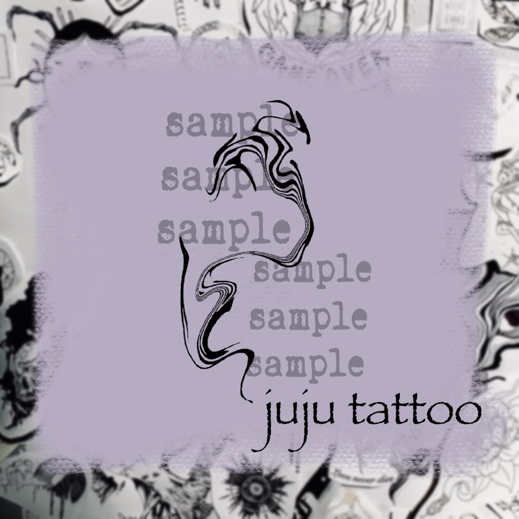 【VRC】smoke tattoo texture 煙モチーフタトゥー