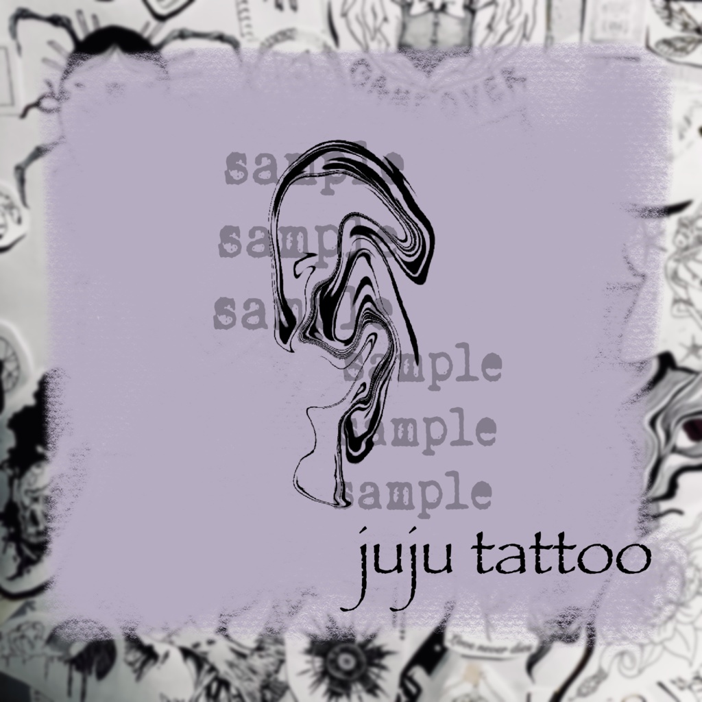 【VRC】smoke tattoo texture 煙モチーフタトゥー