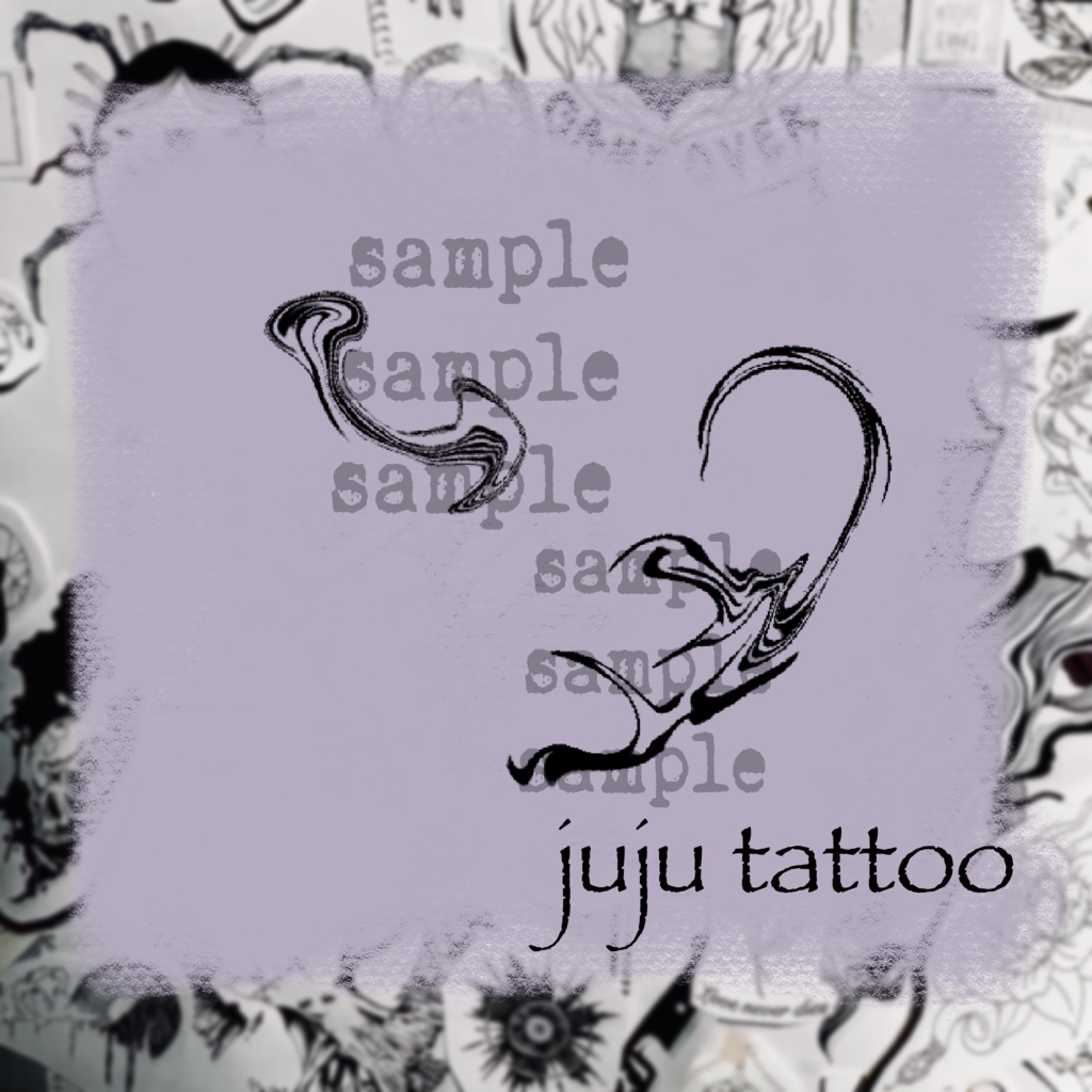 【VRC】smoke tattoo texture 煙モチーフタトゥー