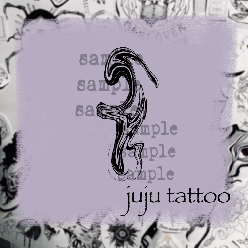 【VRC】smoke tattoo texture 煙モチーフタトゥー
