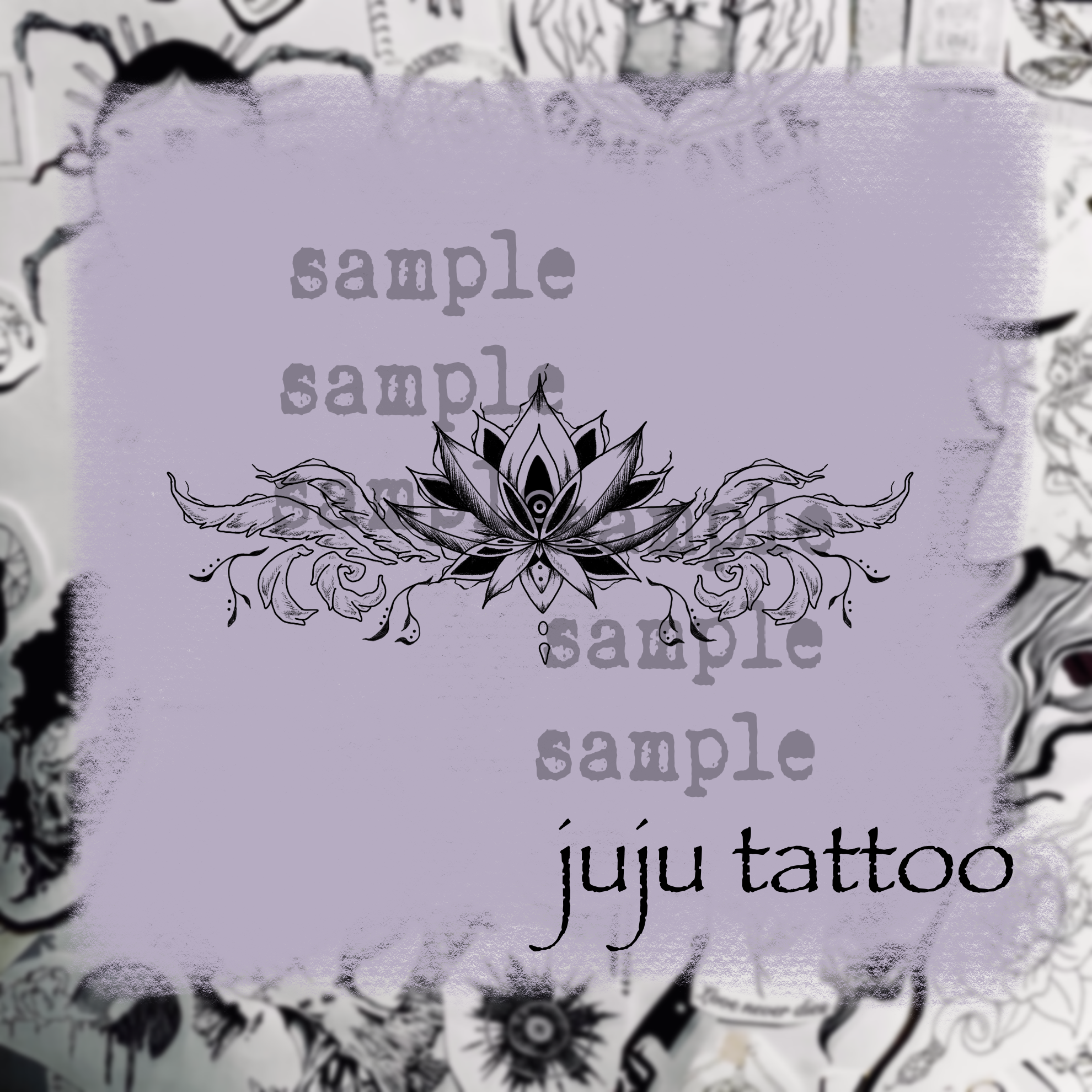 【VRC】 Lotus x Wings texture　蓮 x 翼モチーフタトゥー