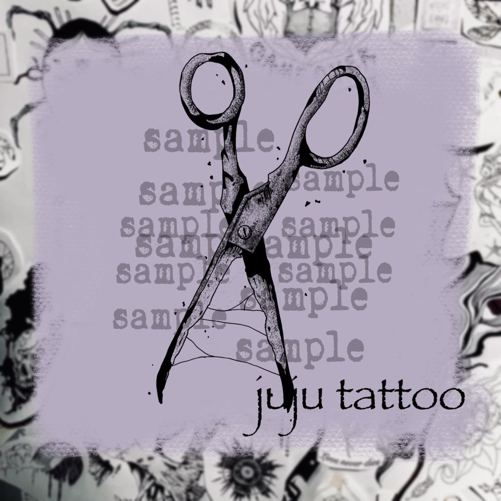 【VRC】 scissors texture　ハサミモチーフタトゥー