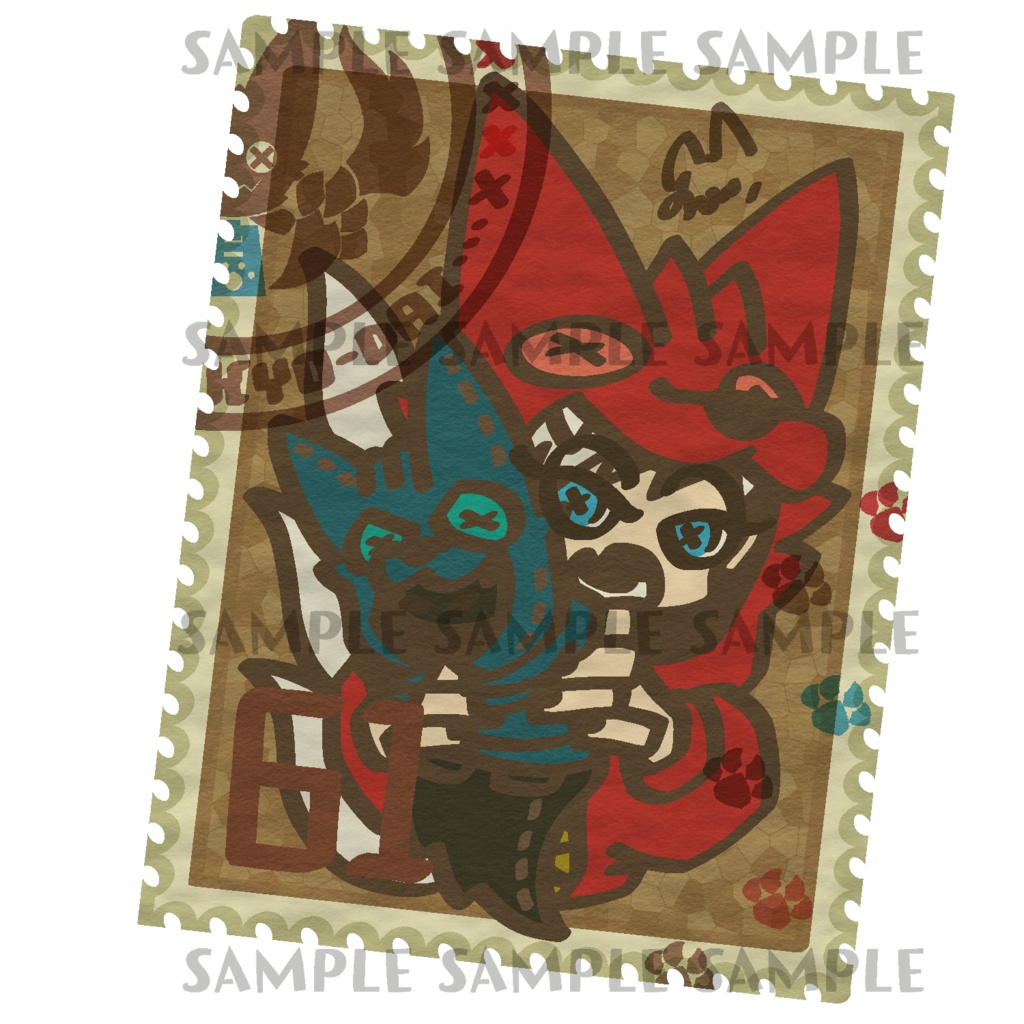 おーかみアクキー緋 -TRAVEL-